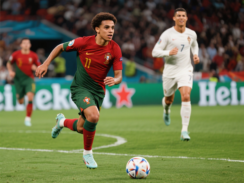 葡萄牙惊天逆转丹麦,欧国联进四强,C罗失点仍破门! 伴随C罗这样经验丰富的球员,特林康在比赛