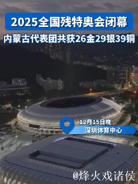 内蒙古在2025残特奥会上斩获26金29银39铜 内蒙古在2025残特奥会上斩获26金29银39铜